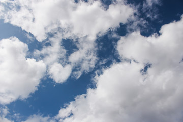 Obraz premium love shape cloud,blue sky with clouds