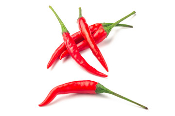 Red Chili pepper isolated on a white background