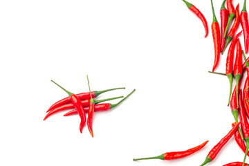 Red Chili pepper isolated on a white background