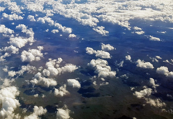 a cloud ceiling seen from above