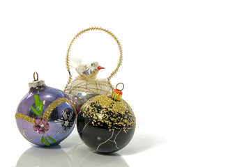 old vintage baubles for the christmas tree