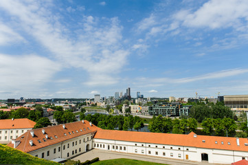 View to Vilnius old city and modern downtown. Vilnius is capital of Lithuania