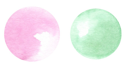 Sports balls for gymnastics. Hand painted watercolor ball.