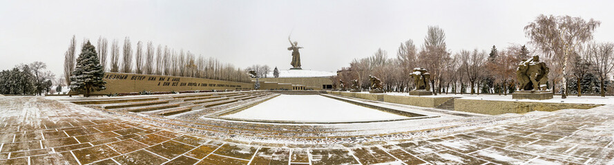 Panorama of The Motherland Calls Statue, Memorial Complex, Volgograd, Russia