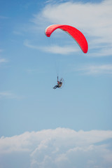 9 november 2019,Trang, Thailand. There are people playing gliders.