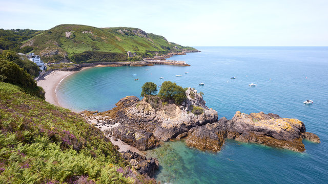Bouley Bay is a small harbour and stony beach in the north of Jersey