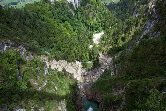 Pollat river valley, near the village Hohenschwangau, Germany, Bavaria