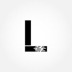 Ititial Brush Letter L Logo Design vector Template. Abstract Dots Letter L Logo. Creative Brush Alphabet L Logo Design.