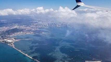 Panama City from an airplane, Panama