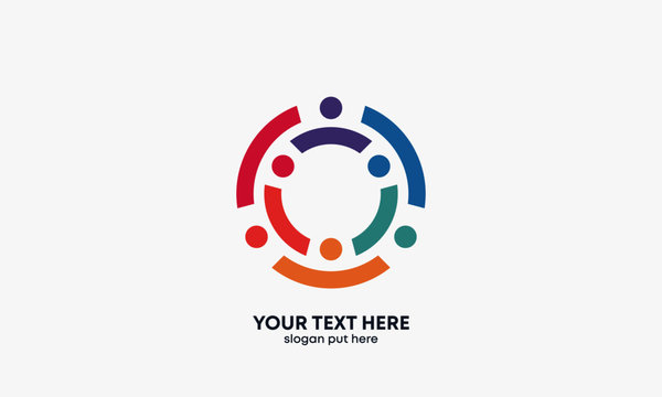 Global Community Logo. Community human Logo template vector. Community health care. Abstract Community logo