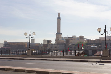 Fototapeta premium Deira historic district in Dubai facing the creek