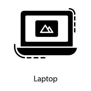  Laptop solid Vector