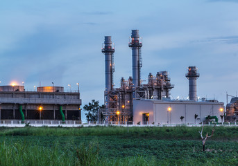 Power plant in a beautiful evening.