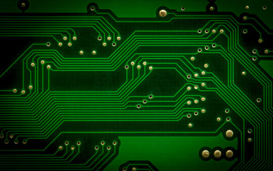Shot of integrated circuit board.