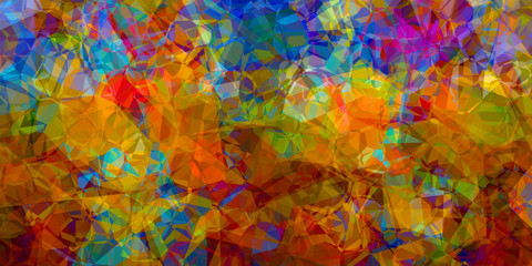 Fototapeta na wymiar polygon patterns in rich warm bright colors