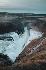 Gullfoss falls waterfall in Iceland