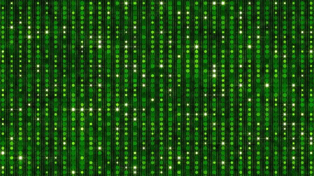 Green abstract background with white stars.