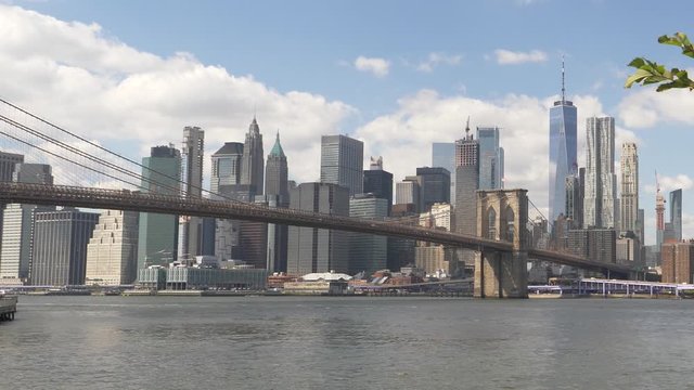 East River & Lower Manhattan Skyline Zoomed in from the Park