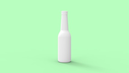 3d rendering of a white bottle isolated in studio backgorund