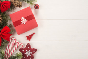 Christmas decoration on white background 	