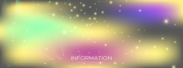 Obraz premium Cosmic 3d Digital Connection. Technology Network. 