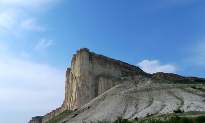 View of one of the peaks of the White mountain, Crimea.