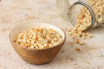 Traditional ptitim pasta (Israeli or pearl couscous)