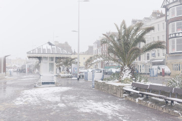 Fototapeta premium Snow in Weymouth