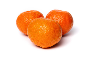 tangerines on a white background