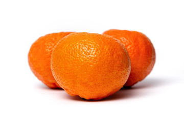 tangerines on a white background