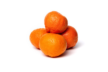 tangerines on a white background