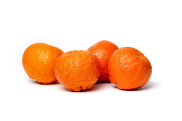 tangerines on a white background