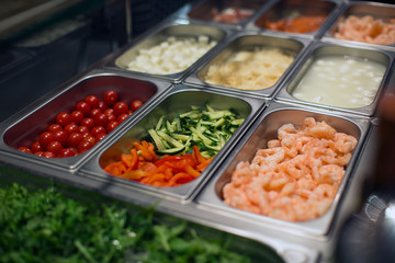 assortment for salad, shop sale