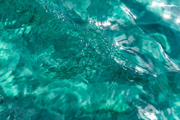 Blue sea water background texture.