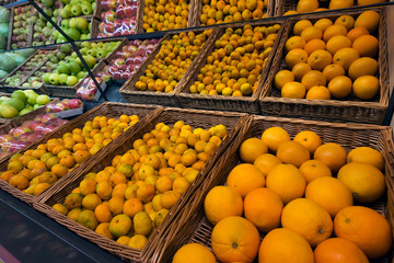 citrus in the supermarket