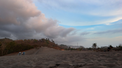 hillside with beautiful nature in Indonesia