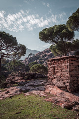 Obraz premium latmos mountain and stone house