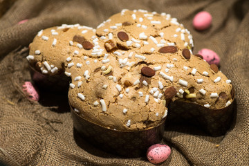 Easter holiday, sale of cakes in the store