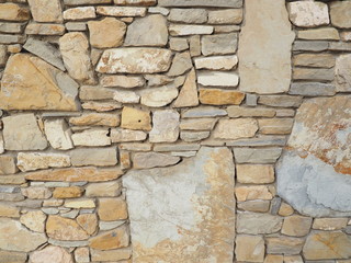 Laying. Wall. Natural stone. Crimean gerbil.