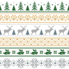 Christmas seamless vector pattern for print, web, and prints. 