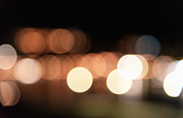 Bokeh city lights at night