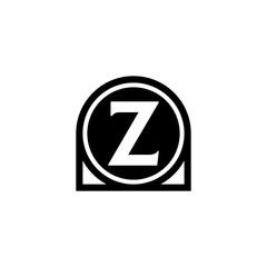 Initial Z Letter Icon Design with circle. Abstract Circle Letter Z Creative Alphabet Logo Icon Design. Letter Z logo Design.
