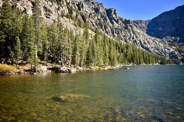 The beautiful Upper Cataract Lake in the Eagle's Nest Wilderness of the Gore Range.  The Gore Range...