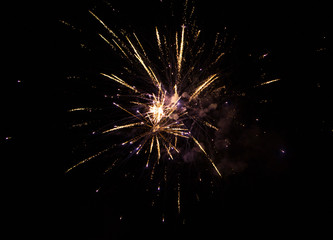 Firework isolated on black background