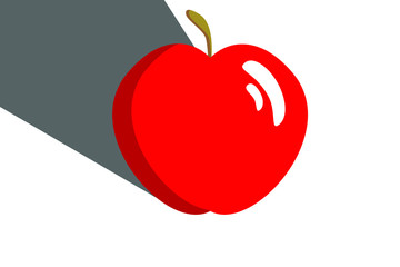 EPS 10 vector. Red apple on white background.
