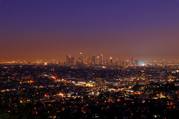 LOS ANGELES (California) Sunset view from Griffith Observatory