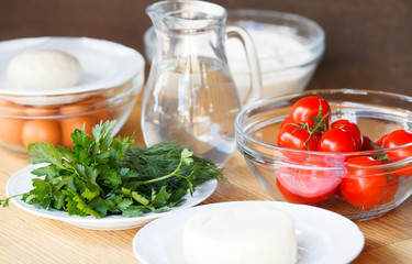fresh organic products and vegetables.