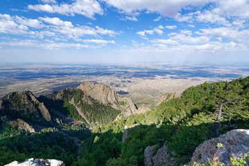 Fototapeta premium Overlooking Albuquerque from Sandia Crest
