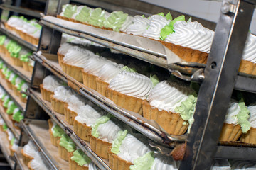 meringue pie at the confectionery factory