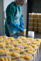 December 26, 2016, a packer at a fish factory is packing caviar, Ukraine, Zhitomir December 26, 2016